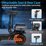 Electric Scooter,1200W Peak Motor,30 Mph,35 Miles ,All Terrain 10off Road Tires E-Scooter,Commuter Scooter with Seat & Storage Box