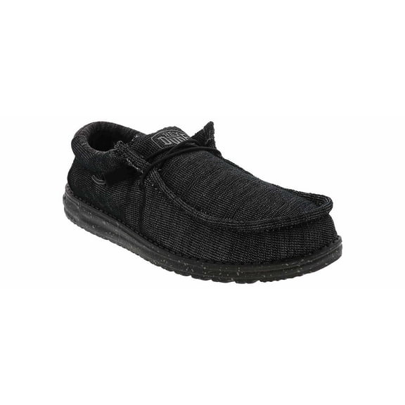 Heydude Wally Stretch Poly Midnight Bunker Casual Shoe | 40024-0XK Black