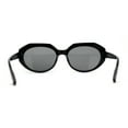 thumbnail image 4 of Mod Womens Beveled Geometric Round Oval Sunglasses All Black, 4 of 4