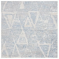 SAFAVIEH Palma Marlyne Geometric Area Rug, Beige/Blue, 6'7" x 6'7" Square
