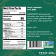 thumbnail image 7 of Verse 90% Dark Chocolate Mint Squares - Gluten Free, Keto, Low Sugar Snack - Creamy Dark Cocoa - Only 1g Cane Sugar- Individually Wrapped Vegan Cacao Chocolate Squares (9 Count, 4 Pack), 7 of 7
