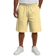 thumbnail image 3 of Resicozy Mens Shorts Casual Lounge Summer Beach Vacation Shorts Comfy Plaid Short with Pocket Yellow 5XL, 3 of 5