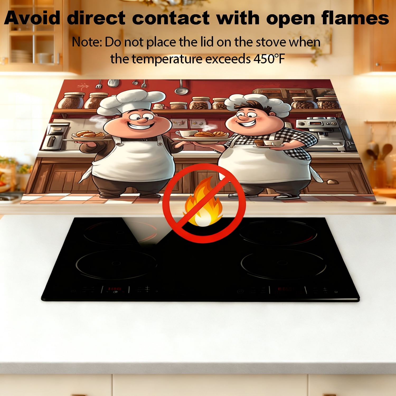 Multi-Design Silicone Stove Cover for Glass/Electric Stoves - 3-in-1 Heat-Resistant Protector Mat, Non-Slip Drying Rack 28"x20"