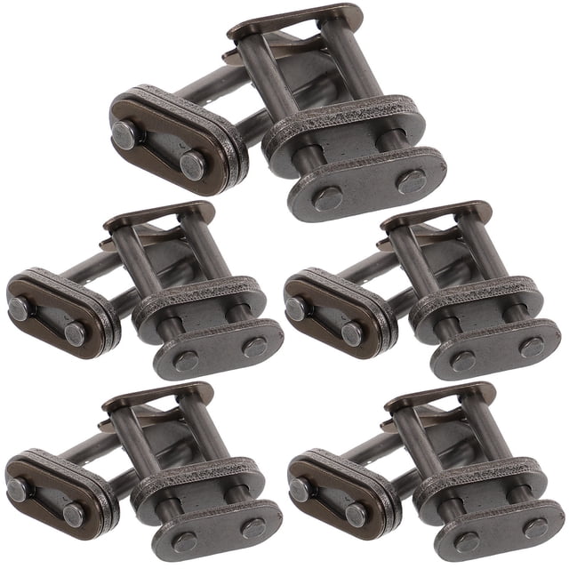 OUNONA 10 Pcs Chaîne de Rouleau en Acier Gris Foncé Robuste avec Double Rangées pour Industriel