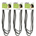 thumbnail image 3 of Scunci No-Slip Grip Flat Headwraps, Black 4 Ea (Pack of 3), 3 of 4