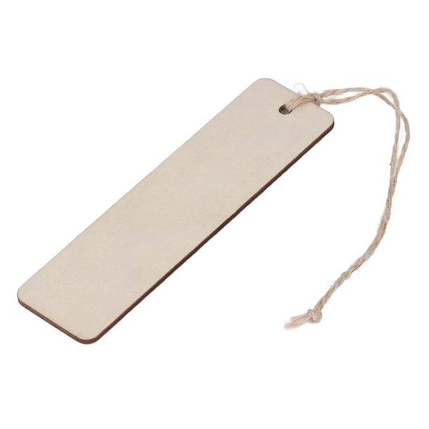 50 Marcapáginas De Madera En De 4,7 X 1,3 Pulgadas, Rectangulares En , Borde Redondeado, Marcapáginas De Madera Brillante Para Manualidades, Regalo, Bricolaje