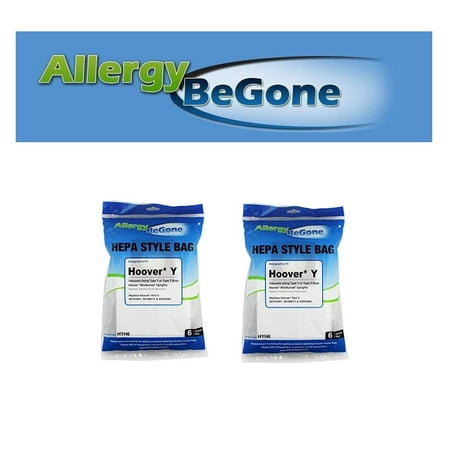 Allergy Be Gone Hoover Type Y Hepa Filter Bag 6 Bags Compare With Allergy Be Gone Hoover Type Y Hepa Filter Bag 6 Bags Compare With Part Ah10040 Ah10165 902419001 2 Pack