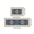 thumbnail image 3 of Two Piece Ethnic Kitchen Rug Set Non-Slip Absorbent Floor Mats - 15.75x23.62in & 15.75x47.24in Bathroom Sink Stove Anti Fatigue Machine Washable Door Mats, Multicolor Polyester Rugs, 3 of 6
