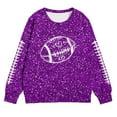 thumbnail image 3 of Tiijoy Toddler Girls Football Glitter Sweatshirt Casual Pullover Top, Sizes 3-4, 3 of 3
