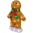 thumbnail image 4 of Northlight 14" LED Lighted Acrylic Gingerbread Man with Scarf Outdoor Christmas Decoration, 4 of 8