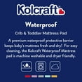 thumbnail image 2 of Kolcraft Waterproof Fitted Crib and Toddler Mattress Pad, White Baby Mattress Protector, 52x28, 2 of 8