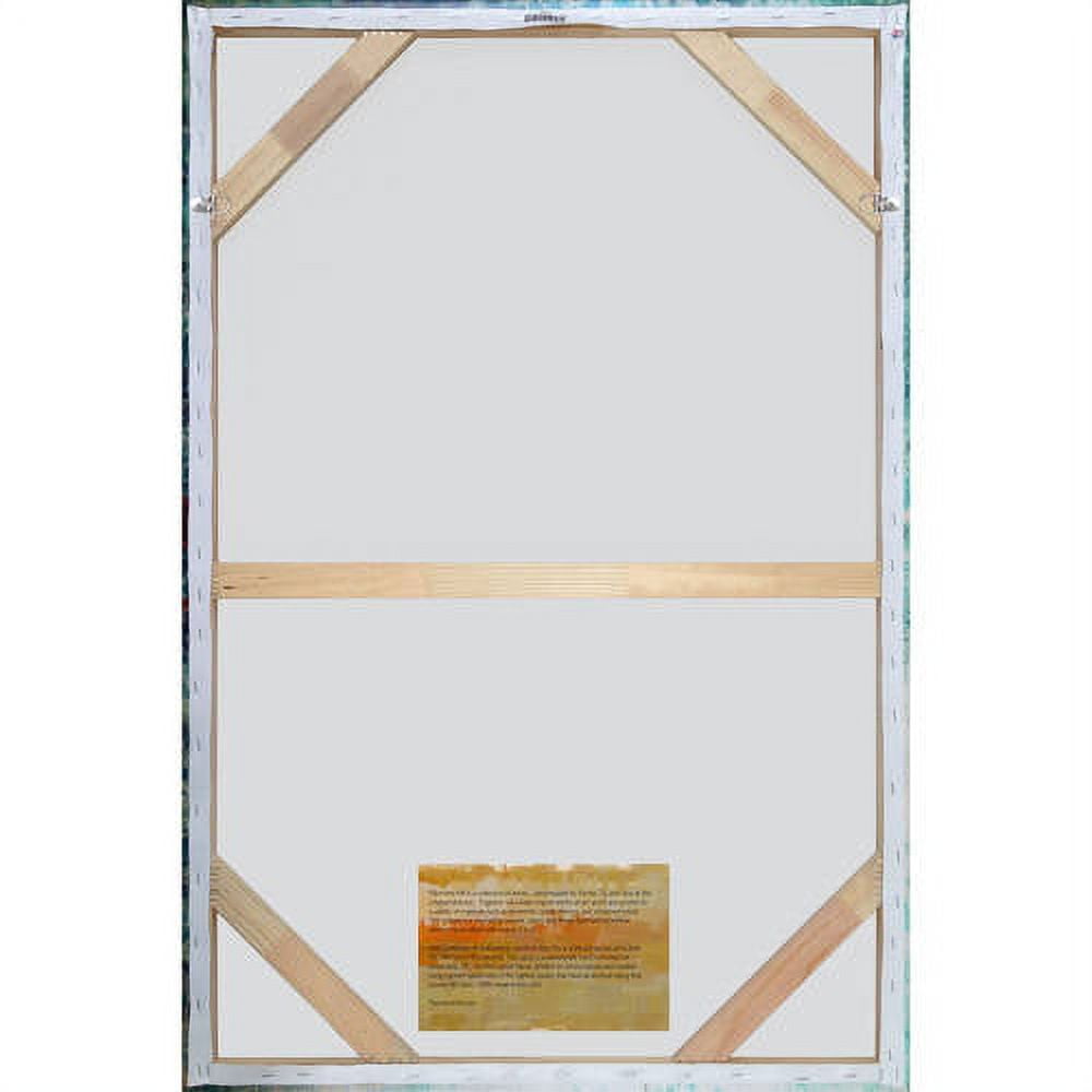 Marmont Hill "Blue Leaf Splash" Painting Print on Wrapped Canvas