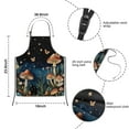 thumbnail image 3 of Colorful Mushroom Eye Black Pattern Kids Aprons for Girls and Boys,Adjustable Neck Strap Toddler Aprons for Kids Cooking Baking, 3 of 6