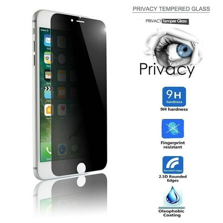 For IPhone 8 Plus / IPhone 7 Plus Privacy Anti Spy Anti-Glare Ballistic Tempered Glass HD 2.5D Curve Edge Screen Protector 9H Hardness