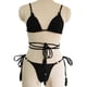 thumbnail image 2 of Traje De Baño De Dos Piezas Traje de baño dividido para mujer Moda Chinlon Solid Beach Party Bikini (L Black) Tmvgtek Para Estrenar, 2 of 7