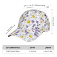 thumbnail image 2 of Sigee Daisies Flowers for Fashionable curved brim baseball cap for Men Women Curly Hair Ponytail Hat for Outdoor Sports, 2 of 6