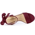 thumbnail image 4 of BLISSFUL STEP Women's Open Toe Back Ankle Tie Chunky Heel Sandals, 4 of 7