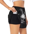 thumbnail image 3 of Lsque The Binding of Isaac Printed Women's Running Shorts with Liner Pockets,Elastic Quick Dry Workout Athletic Gym Yoga Shorts,Womens High Waist Shorts-Small, 3 of 9