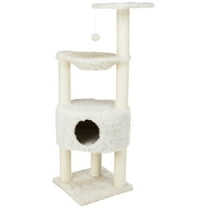 TRIXIE Baza Cat Tower, Scratching Posts, Condo, Hammock, Platform, Dangling Pom-Pom