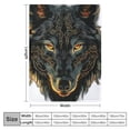 thumbnail image 4 of Orinice Wolf Theme Warm Lightweight Blanket Soft Fleece Throw Blanket for All Seasons, Living Room Sofa Decor, Cow Gifts, Exquisite Gifts, Flannel Material Blanket 60x80in, 4 of 6