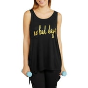 Women's Open Back Scoopneck Sleeveless "No Bad Days" Graphic Tank