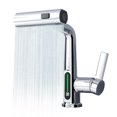 thumbnail image 1 of Kitchen Faucet with Pull Down Sprayer LED Temperature Display Adjustable Height and 360 Degrees Swivel 3 Modes Single-Handle Stainless Steel Pull-Out Basin Mixer Tap, 1 of 6