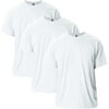 Gildan Adult Short Sleeve Crew T-Shirts for Crafting - White, Size L, Soft Cotton, Classic Fit, 3-Pack Blank Tees