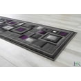 thumbnail image 5 of Handcraft Rugs Purple and Gray Abstract Geometric Modern Squares Pattern Area Rug, 5 of 10