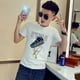 thumbnail image 5 of Camisetas para hombre, ropa de calle con música, novedad, ropa Katoen, elástica, rock, algodón normal, camiseta de anime, camiseta informal para hombre, fiesta, 5 of 5