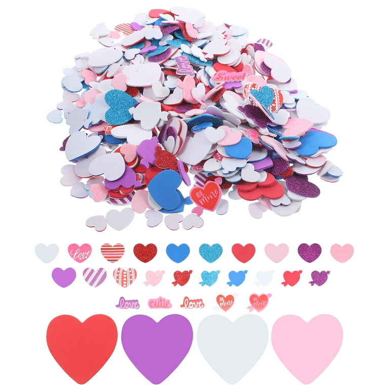1000 Pcs Holographic Red Heart Stickers Roll, 0.75 Glitter Tiny Hearts  Sticker for Kids Use for Valentines Day Love Decorations, Award Charts