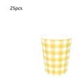 thumbnail image 2 of Homellea 25 Pack Yellow Gingham Paper Cups, Disposable Checkered Party Cups for Thanksgiving, Fall Harvest Tableware, Picnic, BBQ, Dessert Table, Holiday Dinner and Family Gathering, 2 of 6