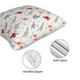 thumbnail image 4 of Throw Pillow Covers, cute dinosaur AB Soft Square Pillow Cases with Invisible Zipper for Couch Bed Sofa, Farmhouse Fall Home Decor 16"x16", 4 of 7