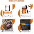 thumbnail image 4 of Simond Store Propane Forge Double Burner Kit, Propane Double Burner for Melting Furnace Foundry Forge Blacksmithing Jewelry Making Kiln Farrier - Steel Propane Burner with Valve, 4 of 9