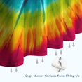 thumbnail image 6 of Colorful Rainbow Tie Dye Spiral Pattern Shower Curtain 36"x72" ,Bathroom Decorative Shower Curtains Set with 12 Hooks,Modern Waterproof Washable Shower Curtain, 6 of 6