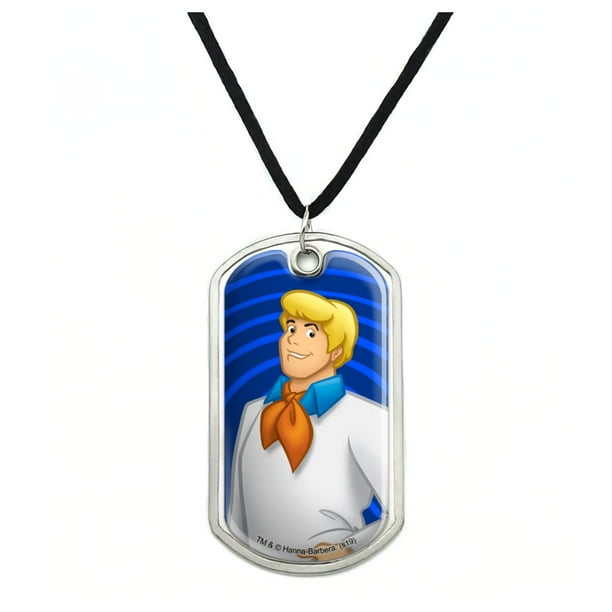 Graphics and More ScoobyDoo Fred Character Military Dog Tag Pendant