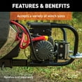 thumbnail image 4 of CURT 31010 Trailer Hitch Mounted Winch Mount, Fits 2 Inch Receiver Tube, 4 of 7