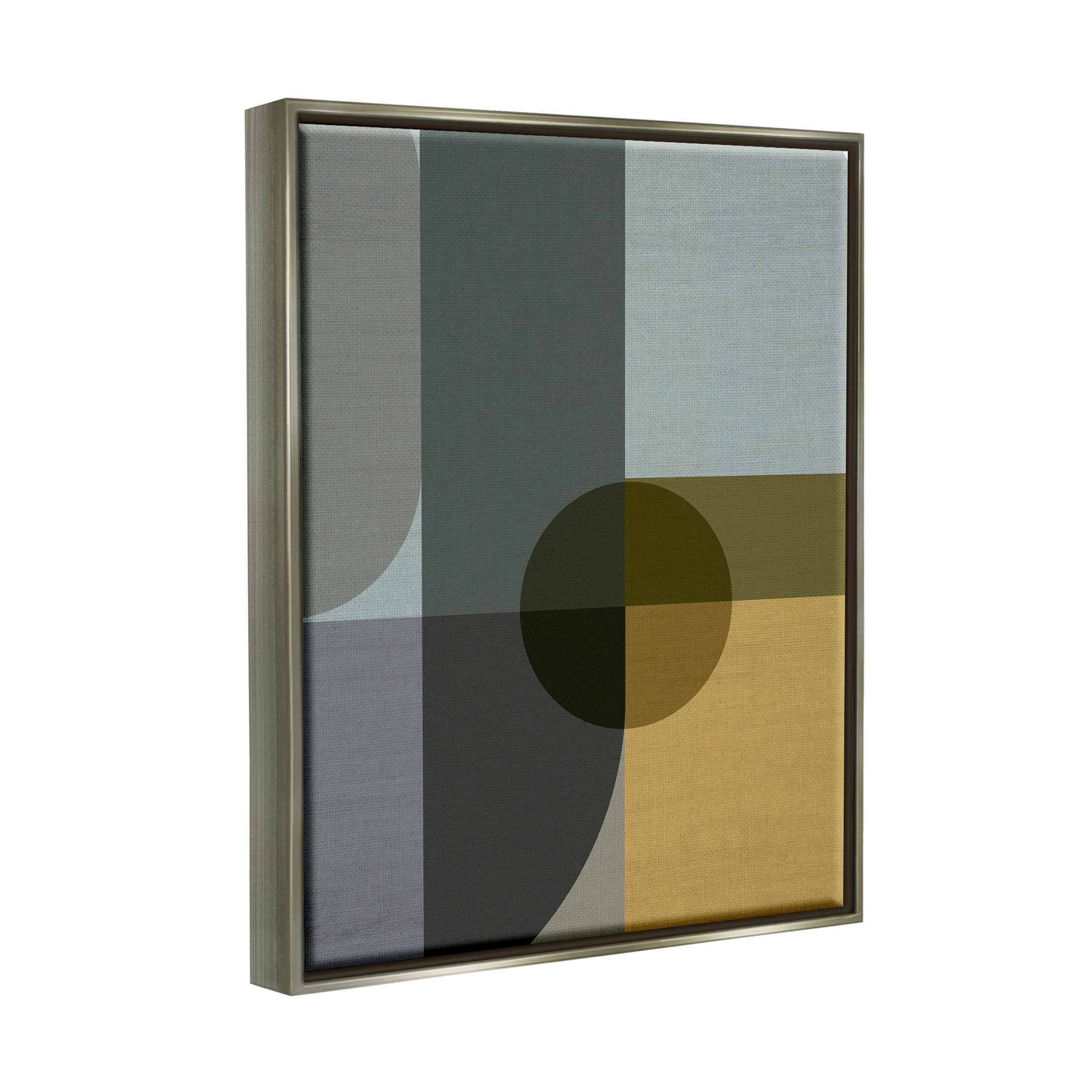 Geometric Arched Contemporary Shapes Abstract Graphic Art Luster Gray Framed Art Print Wall Art