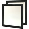 Mainstays 16''x16'' Accent Mirror Black, Set of 2