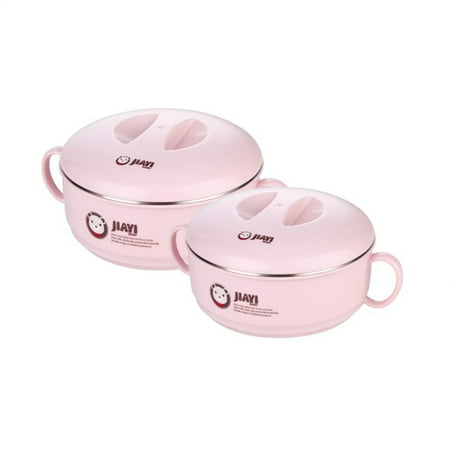 

Warming Bowl Stainless Steel Double Ear Injection Hot Water Insulated Children Feeding Bowl