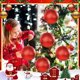 thumbnail image 5 of Adornos navideños de plástico irrompible de 15 cm | Decoraciones navideñas de grado comercial de 150 mm para interiores y exteriores | Bolas de purpurina en rojo, dorado, plateado, azul, rosa y verde, 5 of 5