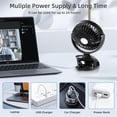 thumbnail image 3 of Small Desk Clip on Fan,Portable Personal USB Clip Fan for Home Office Travel Bed Stroller Camping Outdoor Fan, 3 of 5