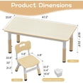 thumbnail image 4 of Para niños' mesa y 6 - chair set height - adjustable feature, superficie grafiti | 47.2x23.6 pulgadas | detachable almacenamiento box | durable, safe & bpa - free materials | non - slip feet |..., 4 of 8