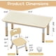 thumbnail image 4 of Para niños' mesa y 6 - chair set height - adjustable feature, superficie grafiti | 47.2x23.6 pulgadas | detachable almacenamiento box | durable, safe & bpa - free materials | non - slip feet |..., 4 of 8