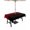 Dark Red, Black, variant on Outdoor Tablecloths with Umbrella Hole & Zipper, Black White Round Tablecloth 54 Inch, Modern Geometric Abstract Gradient Striped Waterproof Table Cloth, Patio/Pool/Picnic Table Covers