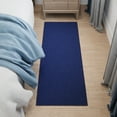 thumbnail image 3 of Ottomanson Solid Bathroom Runner Rug 20" x 59" - Non Slip Low Pile Carpet, Navy, 3 of 13
