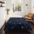 thumbnail image 4 of Blue Starry Sky Large Tapestry for Bedroom Wall Hanging Tapestry, Universe Space Galaxy Night Star Ceiling Backdrop Tapestries Poster Blanket Wall Decor for Teens Room Living Room Dorm 85" x 90", 4 of 8