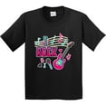 thumbnail image 3 of Inktastic I Rock with Guitar Microphone and Music Notes Youth T-Shirt, 3 of 5