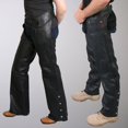 thumbnail image 2 of Hot Leathers CHM1003 Black Heavyweight Braided Uni-Sex Leather Chaps 2X-Small, 2 of 4
