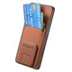 thumbnail image 4 of For Xiaomi 15 Case Card Holder Carbon Fiber Texture Leather Coated TPU Phone Cover - Green, 4 of 5