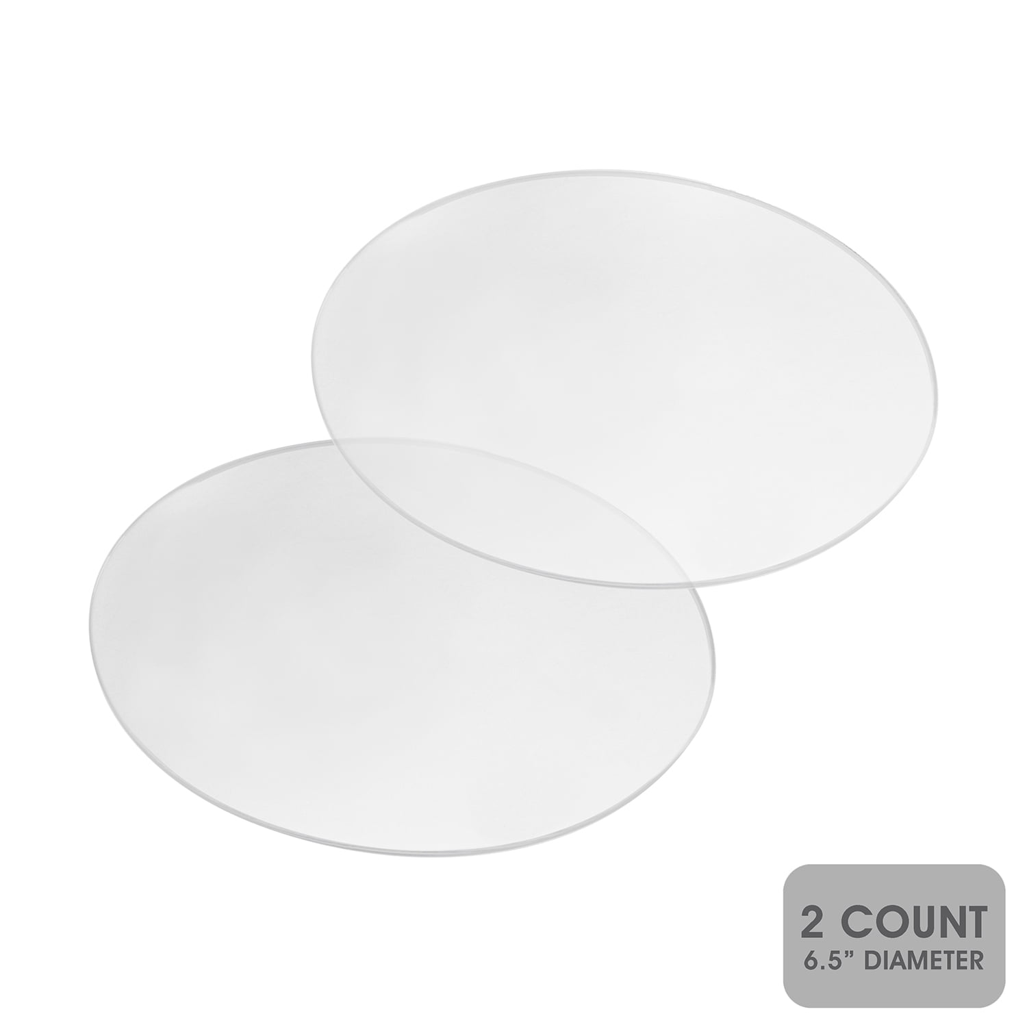 Spec101 Acrylic Cake Disc 6.5in 2 Pack Round Acrylic Disc Set 1/8in